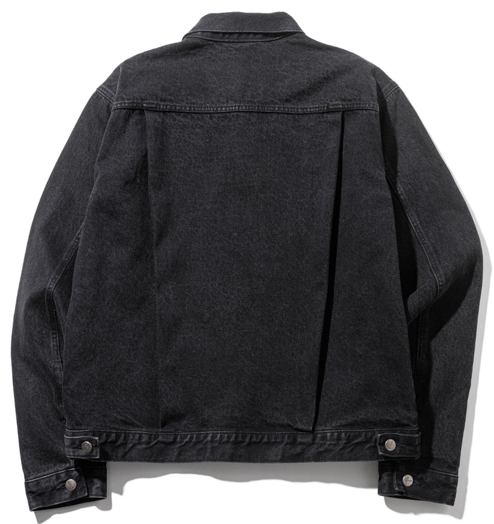 マスノウン(MASSNOUN)  PLEATS TRUCKER DENIM JACKET MFZJK002-BK