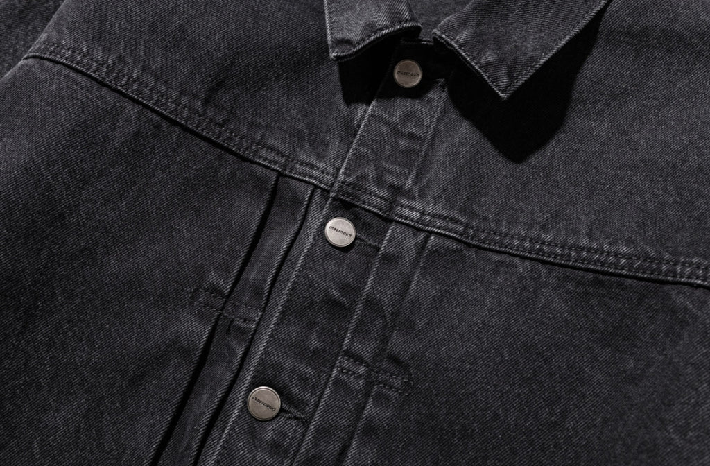 マスノウン(MASSNOUN)  PLEATS TRUCKER DENIM JACKET MFZJK002-BK