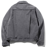 マスノウン(MASSNOUN)   PLEATS TRUCKER DENIM JACKET MFZJK002-GY