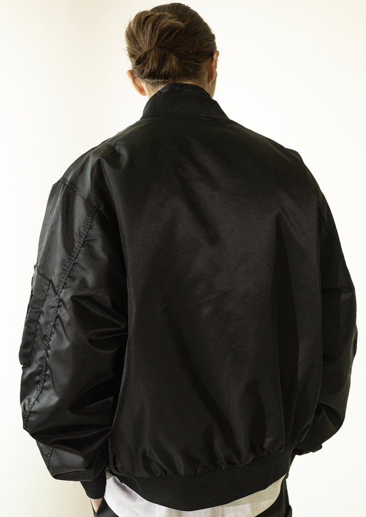 マスノウン(MASSNOUN)  OVERSIZED MA-1 JACKET MFZPD001-BK