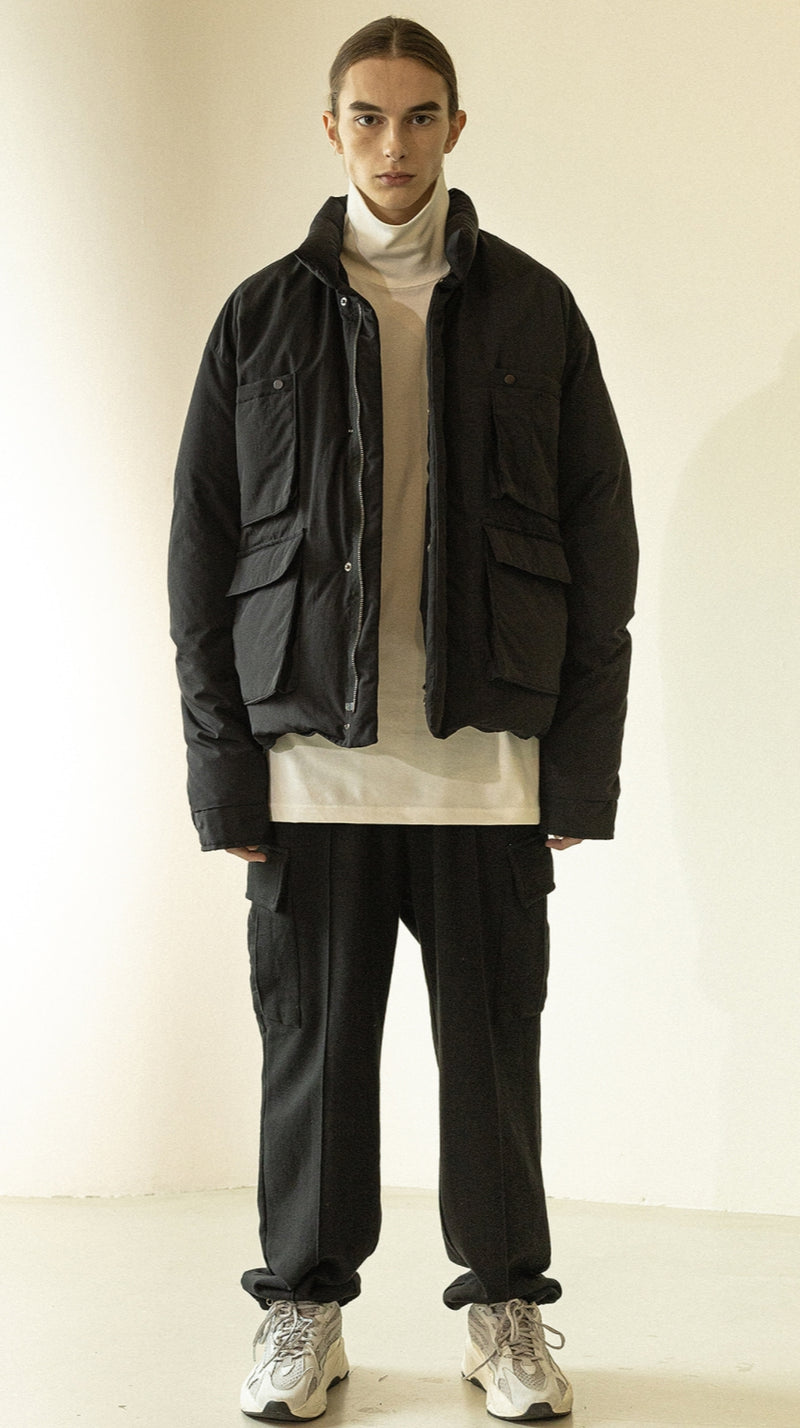 マスノウン(MASSNOUN)   PUFFER DOWN POCKET SHORT PADDING MWZPD001-BK