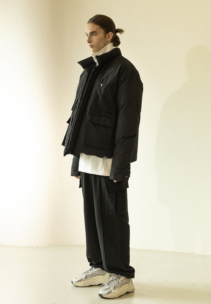 マスノウン(MASSNOUN)   PUFFER DOWN POCKET SHORT PADDING MWZPD001-BK