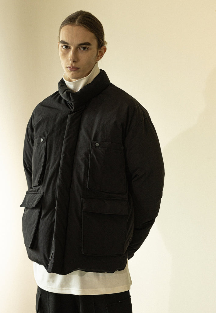 マスノウン(MASSNOUN)   PUFFER DOWN POCKET SHORT PADDING MWZPD001-BK