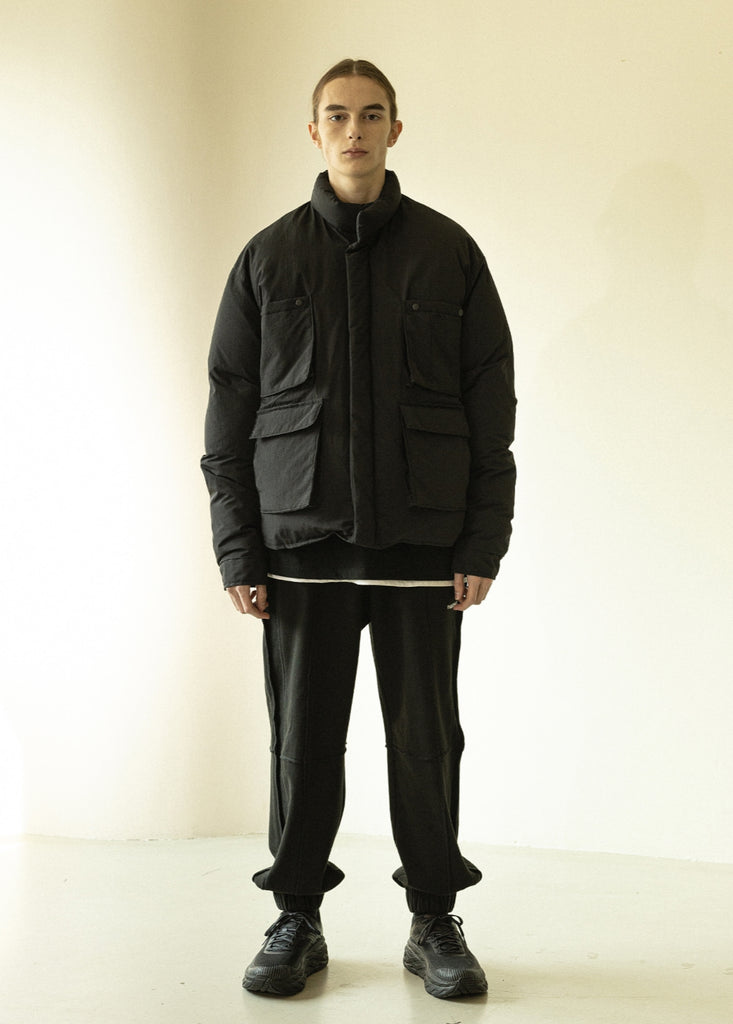 マスノウン(MASSNOUN)   PUFFER DOWN POCKET SHORT PADDING MWZPD001-BK