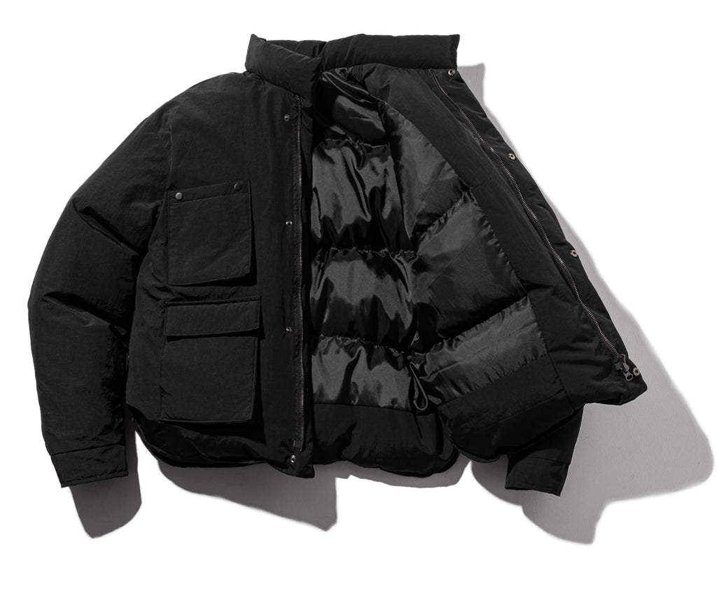 マスノウン(MASSNOUN)   PUFFER DOWN POCKET SHORT PADDING MWZPD001-BK