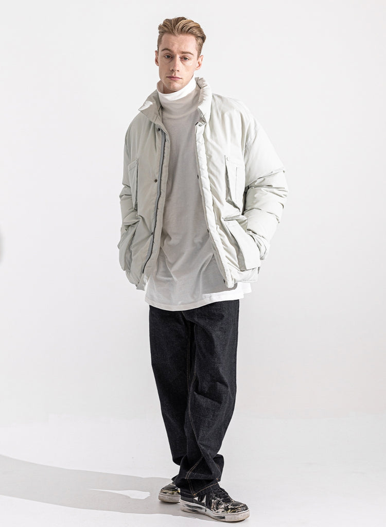 マスノウン(MASSNOUN)  PUFFER DOWN POCKET SHORT PADDING MWZPD001-GY