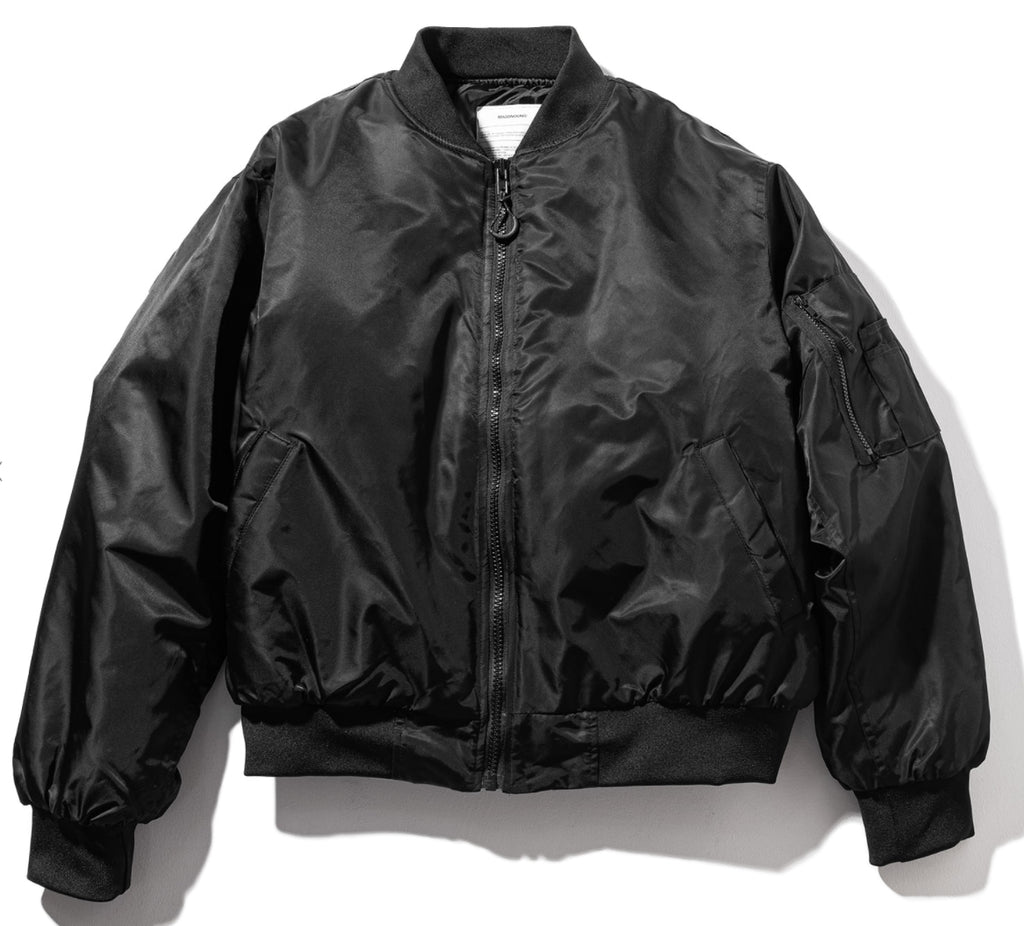 マスノウン(MASSNOUN)  8OZ OVERSIZED MA-1 JACKET MFZPD003-BK