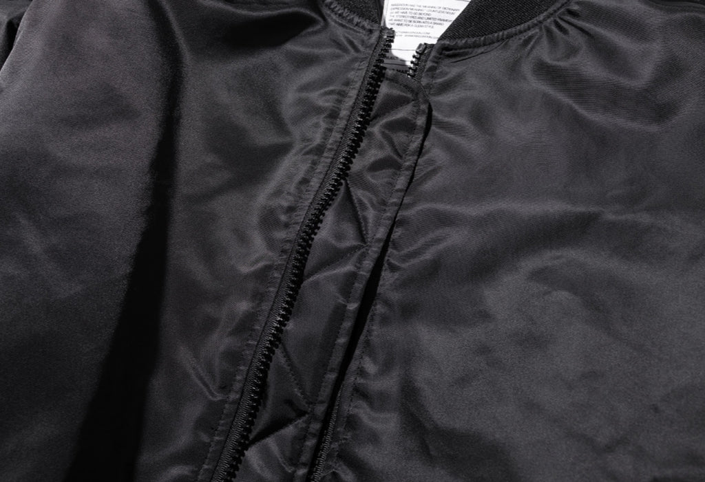 マスノウン(MASSNOUN)  8OZ OVERSIZED MA-1 JACKET MFZPD003-BK