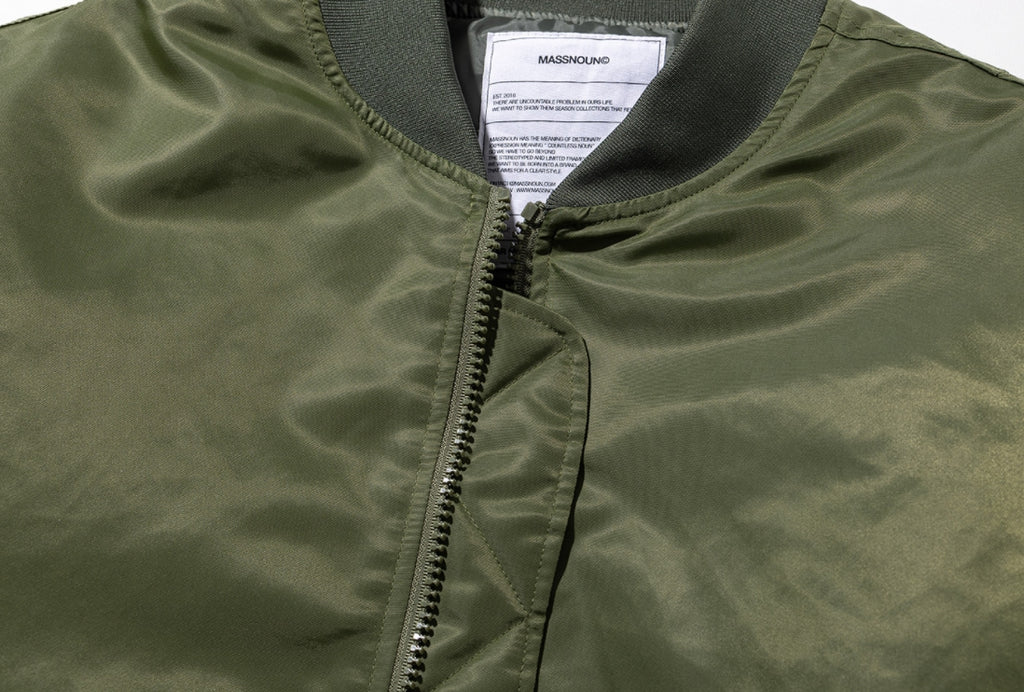 マスノウン(MASSNOUN)  8OZ OVERSIZED MA-1 JACKET MFZPD003-KK