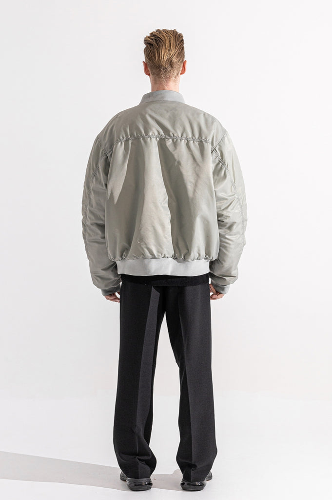 マスノウン(MASSNOUN)  6OZ SHRRING OVERSIZED MA-1 JACKET MWZPD002-GY