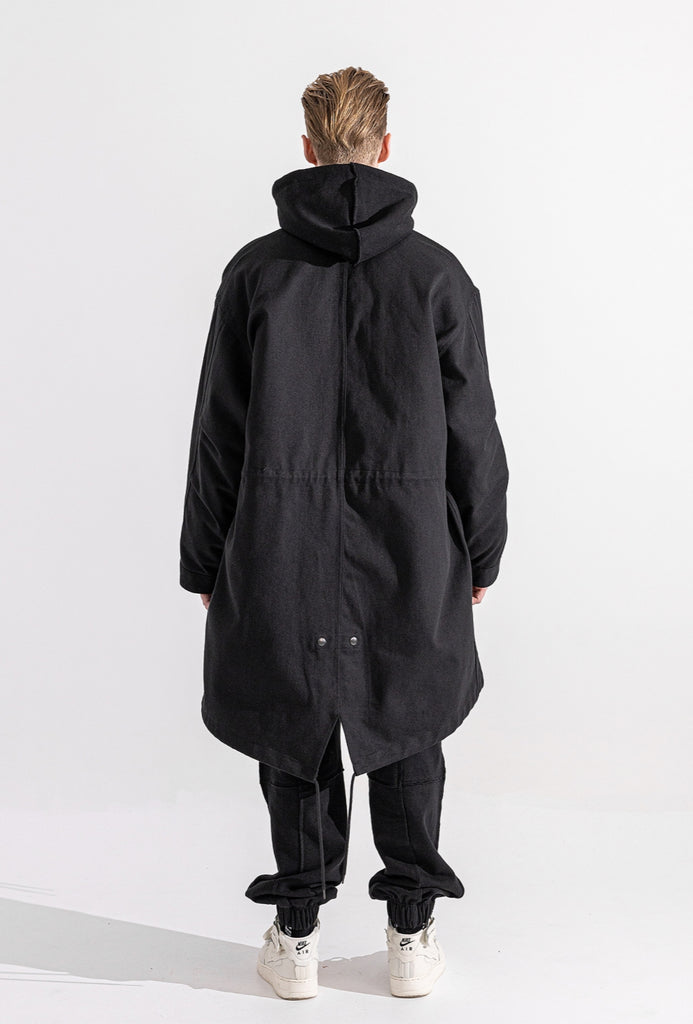 マスノウン(MASSNOUN)  M-65 FISHTAIL WOOL COAT MWZCT001-BK