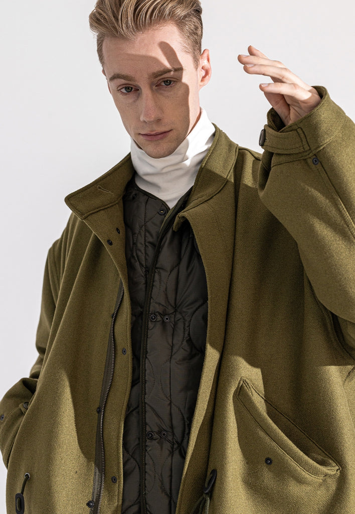 マスノウン(MASSNOUN)  M-65 FISHTAIL WOOL COAT MWZCT001-KK