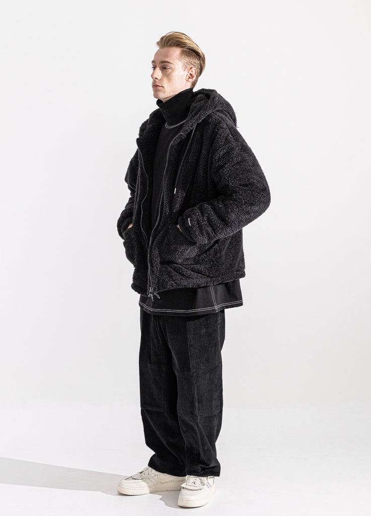 マスノウン(MASSNOUN)   DOUBLE SOFT WOOL SHORT JUMPER MWZPD003-BK