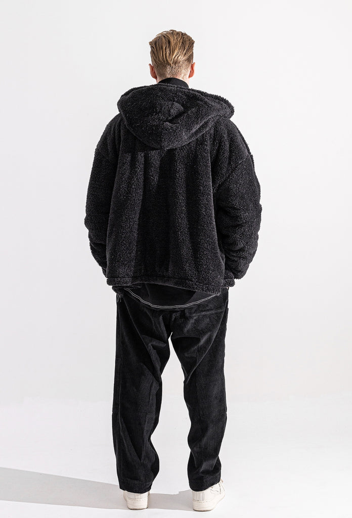 マスノウン(MASSNOUN)   DOUBLE SOFT WOOL SHORT JUMPER MWZPD003-BK