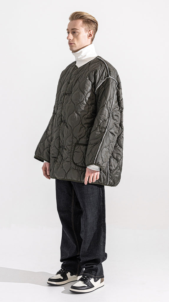 マスノウン(MASSNOUN)  REVERSIBLE STICH QUILITING JACKET MWZJK002-KK