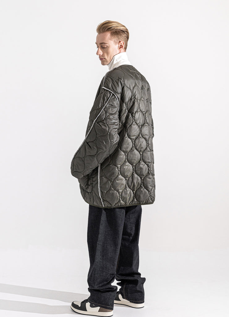 マスノウン(MASSNOUN)  REVERSIBLE STICH QUILITING JACKET MWZJK002-KK