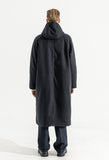 マスノウン(MASSNOUN)    HIDDEN SNAP WOOL HOODIE COAT MWZCT005-NV
