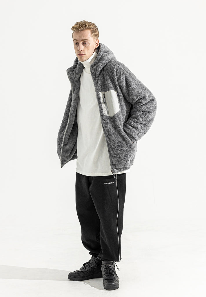 マスノウン(MASSNOUN)   TURTLE DOUBLE SOFT WOOL SHORT JUMPER MWZPD004-GY