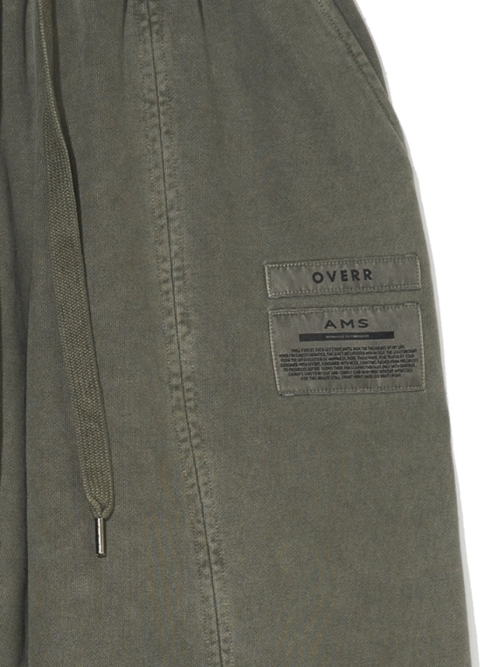 OVERR(オベルー) 20FW PIGMENT KHAKI INSIDE OUT SWEATPANTS