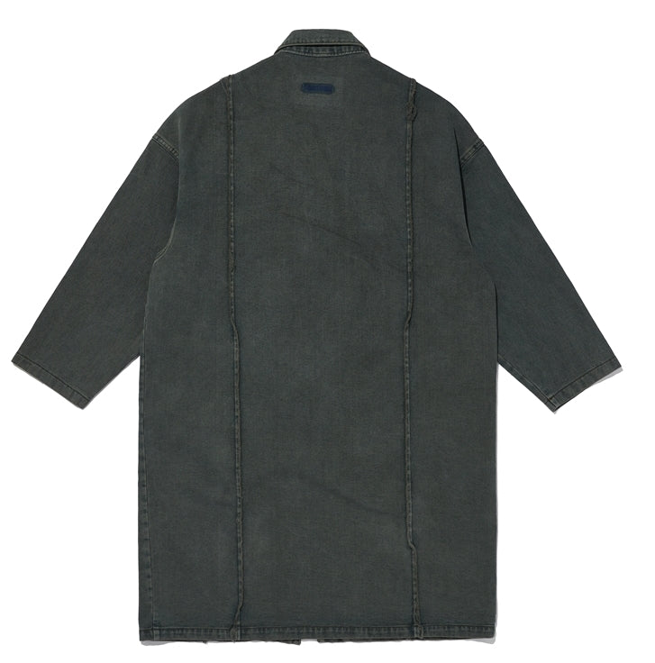 OVERR(オベルー) 20FW PIGMENT KHAKI DENIM LONG COAT