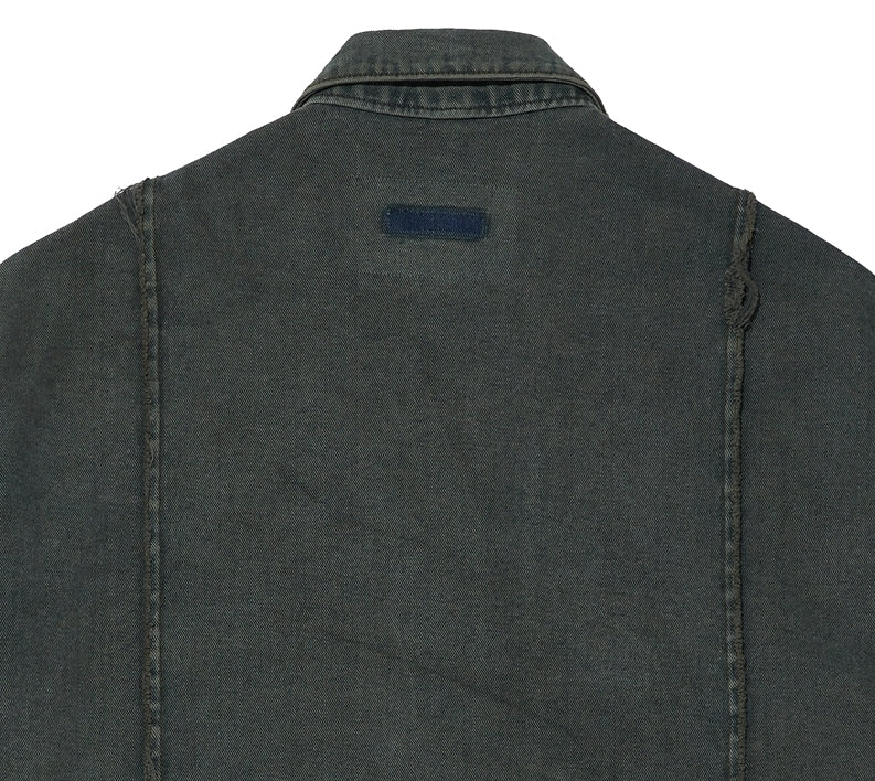 OVERR(オベルー) 20FW PIGMENT KHAKI DENIM LONG COAT