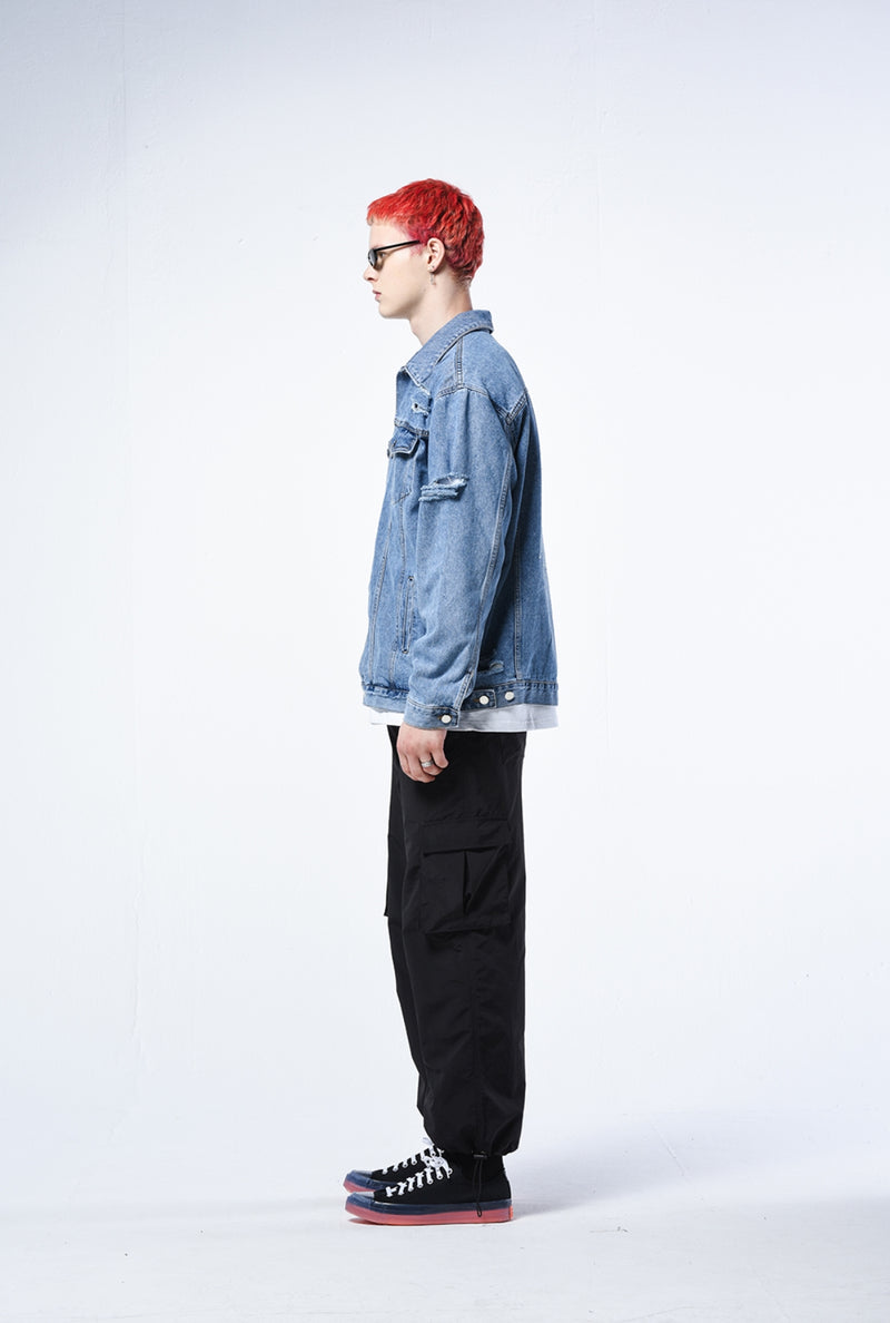 シディスコンマ(SHETHISCOMMA)  PEACE OUT DENIM JK