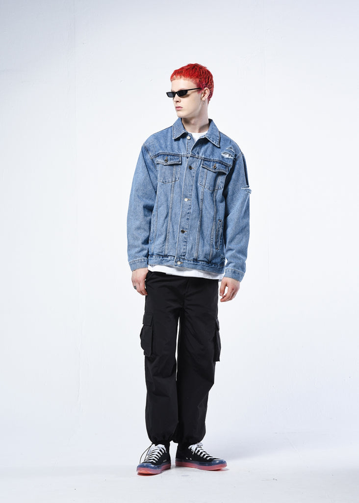 シディスコンマ(SHETHISCOMMA)  PEACE OUT DENIM JK