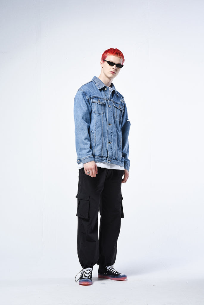 シディスコンマ(SHETHISCOMMA)  PEACE OUT DENIM JK