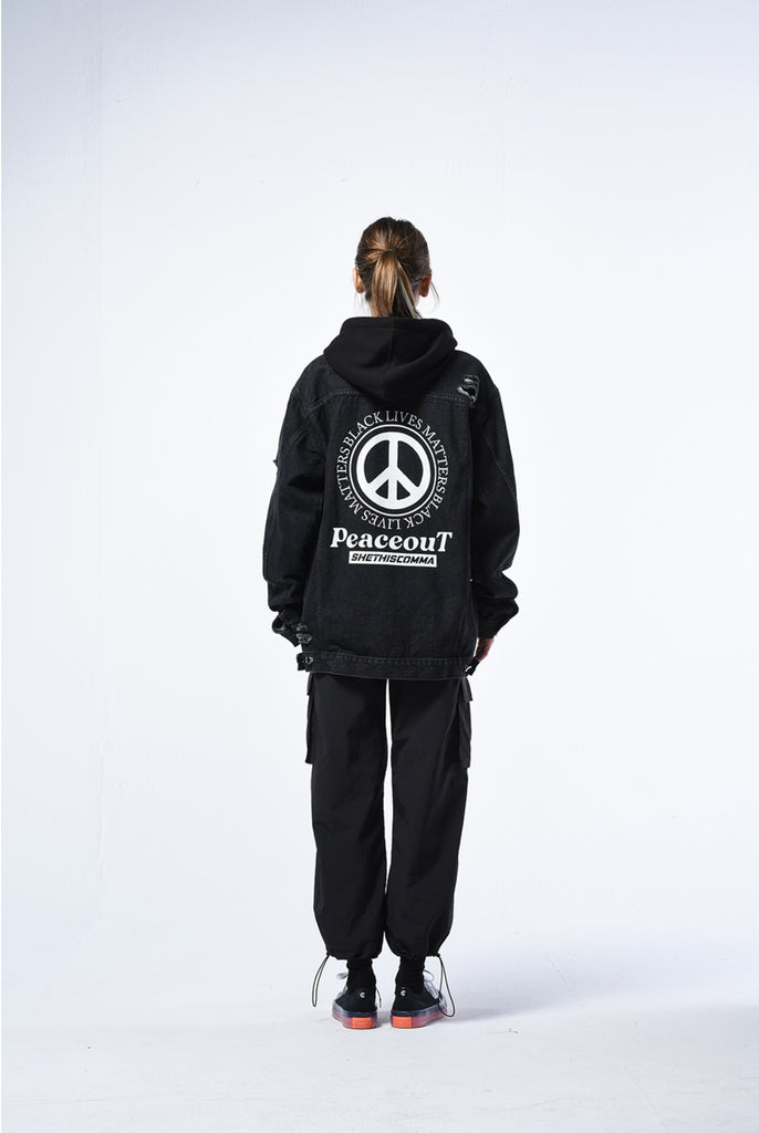 シディスコンマ(SHETHISCOMMA)  PEACE OUT DENIM JK