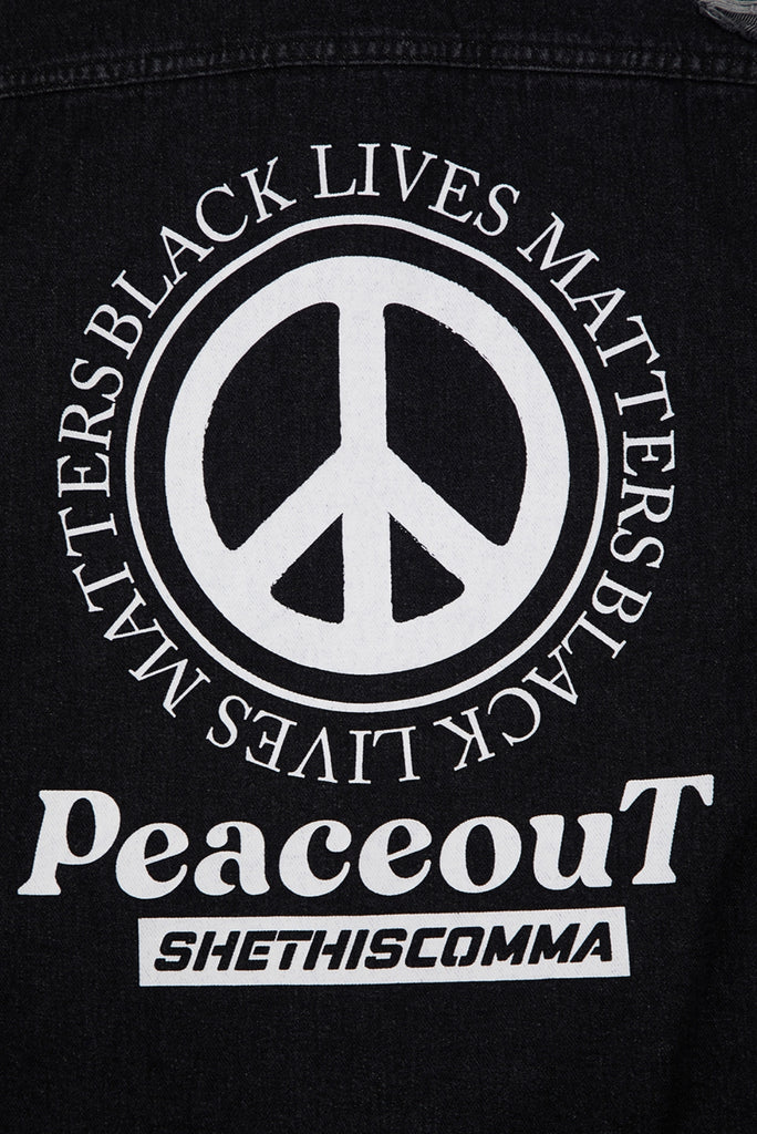 シディスコンマ(SHETHISCOMMA)  PEACE OUT DENIM JK