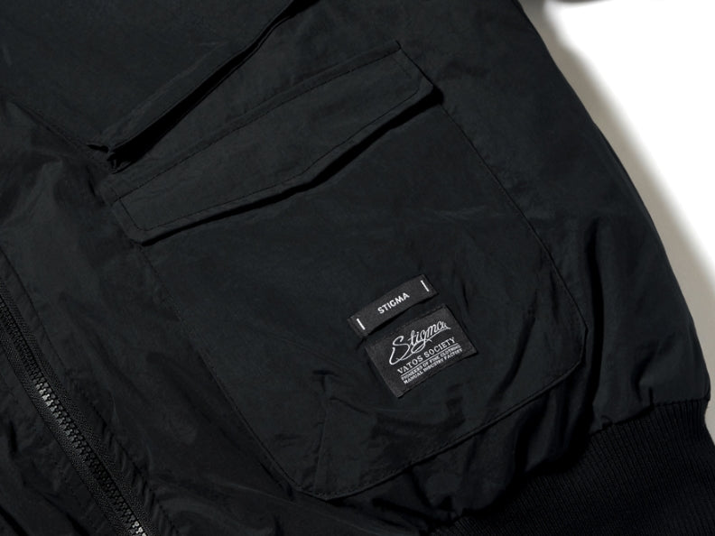STIGMA(スティグマ) DV TECH OVERSIZED PADDING MA-1 JACKET BLACK