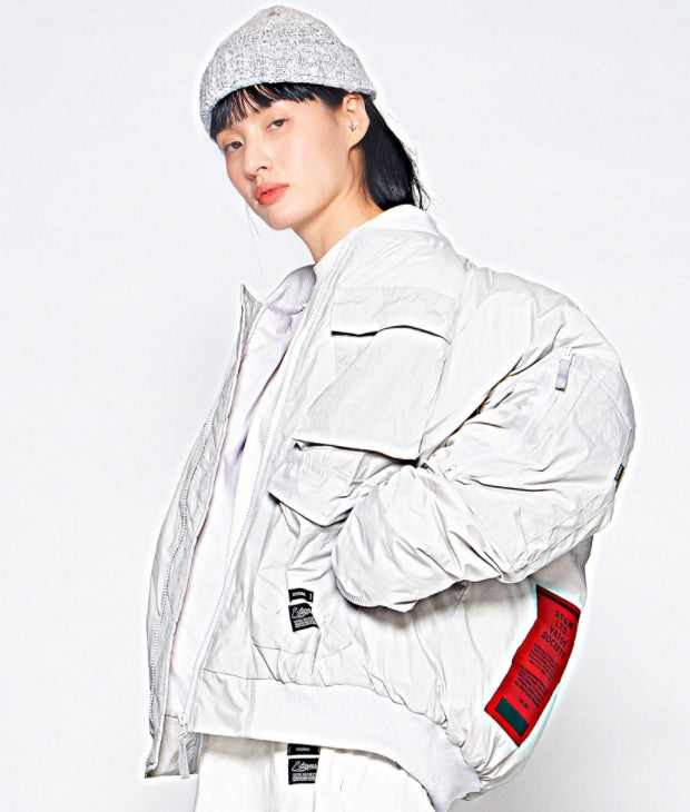 STIGMA(スティグマ) DV TECH OVERSIZED PADDING MA-1 JACKET GREY