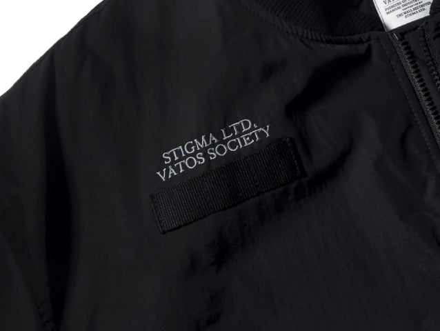 STIGMA(スティグマ) WOLF OVERSIZED QUILTED MA-1 JACKET BLACK