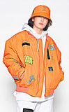 STIGMA(スティグマ) WOLF OVERSIZED QUILTED MA-1 JACKET ORANGE