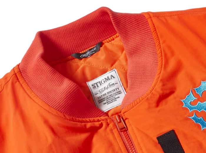 STIGMA(スティグマ) WOLF OVERSIZED QUILTED MA-1 JACKET ORANGE