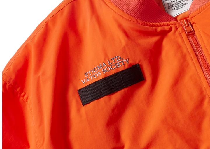 STIGMA(スティグマ) WOLF OVERSIZED QUILTED MA-1 JACKET ORANGE