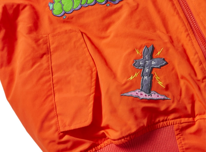 STIGMA(スティグマ) WOLF OVERSIZED QUILTED MA-1 JACKET ORANGE
