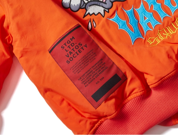 STIGMA(スティグマ) WOLF OVERSIZED QUILTED MA-1 JACKET ORANGE