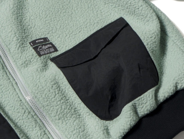 STIGMA(スティグマ) BLEND OVERSIZED FLEECE MA-1 JACKET OLIVE