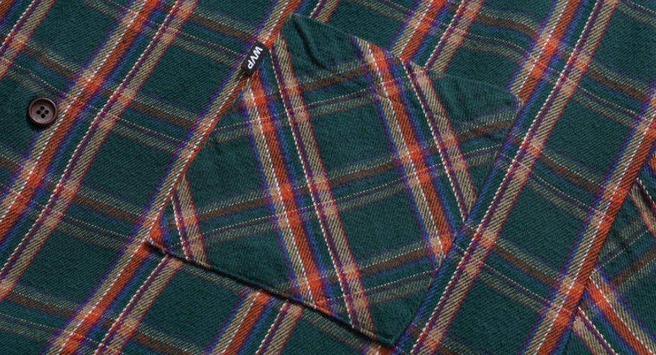 ダブルユーブイプロジェクト(WV PROJECT) Denish Long Check Shirt Green JILS7441