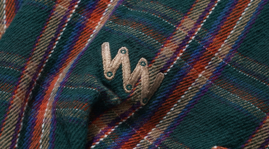 ダブルユーブイプロジェクト(WV PROJECT) Denish Long Check Shirt Green JILS7441
