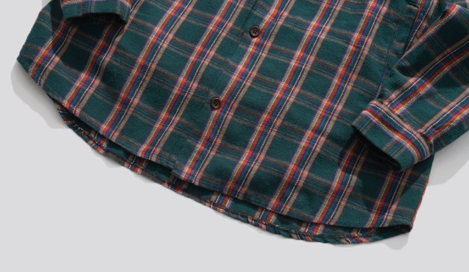 ダブルユーブイプロジェクト(WV PROJECT) Denish Long Check Shirt Green JILS7441