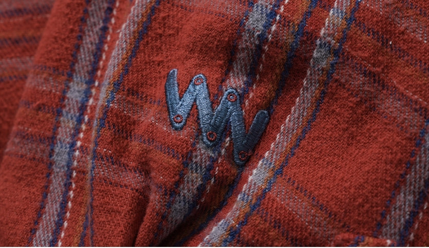 ダブルユーブイプロジェクト(WV PROJECT) Denish Long Check Shirt Redbrown JILS7441