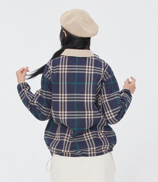 ロマンティッククラウン(ROMANTIC CROWN)  CLASSIC CHECK JACKET_NAVY