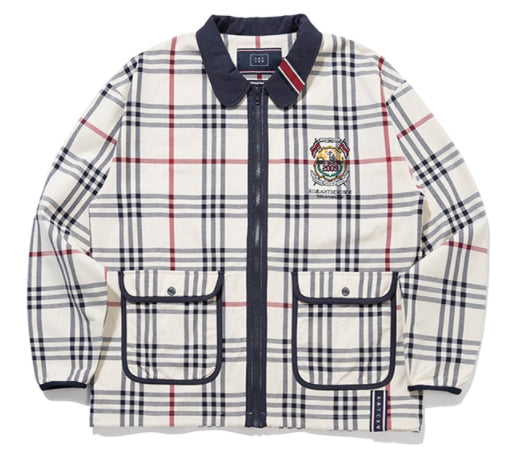 ロマンティッククラウン(ROMANTIC CROWN)  CLASSIC CHECK JACKET_OATMEAL