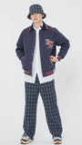 ロマンティッククラウン(ROMANTIC CROWN) RC LOGO BOMBER JACKET_NAVY