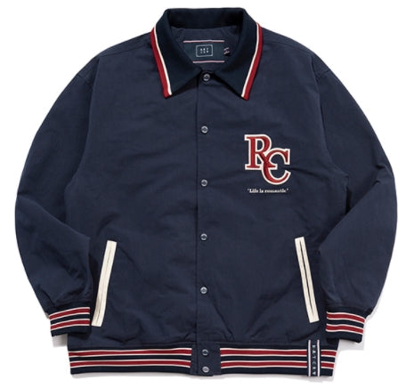 ロマンティッククラウン(ROMANTIC CROWN) RC LOGO BOMBER JACKET_NAVY