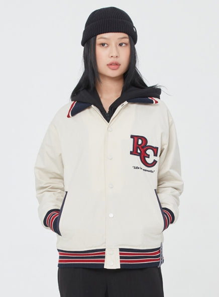 ロマンティッククラウン(ROMANTIC CROWN)  RC LOGO BOMBER JACKET_OATMEAL