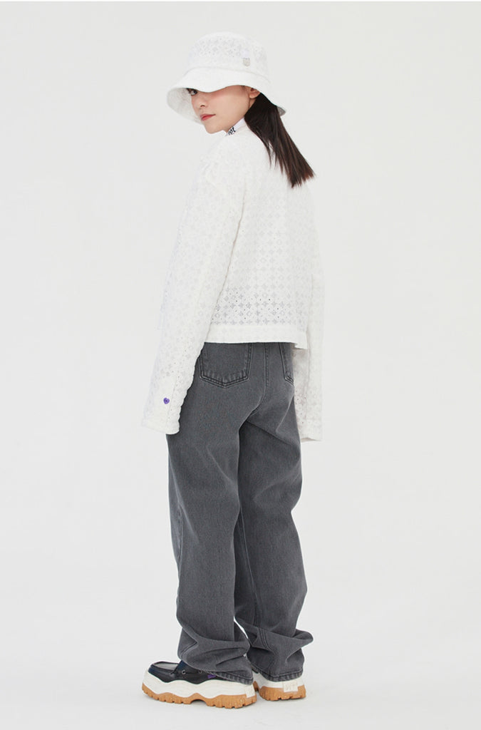 TARGETTO(ターゲット) LACE CROP BLAZER_WHITE