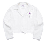 TARGETTO(ターゲット) LACE CROP BLAZER_WHITE